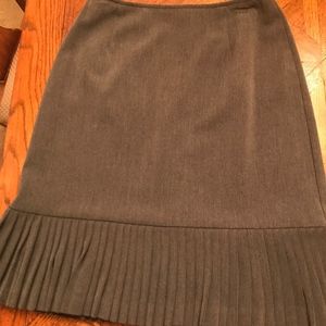 GREY PANTOLOGY PLEATED PENCIL SKIRT - SIZE 6